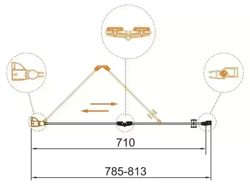Душевая дверь ECO-O-BS-12-80-C-Cr CEZARES