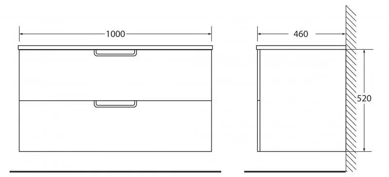 Комплект мебели LETICIA 1000 Tortora Opaco Belbagno