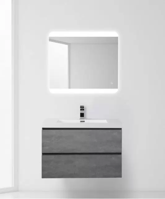 База под раковину подвесная с двумя выкатными ящиками LUCE-800-2C-SO-SCM Belbagno