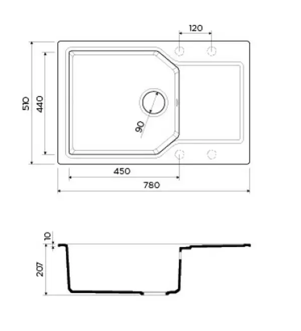 Мойка Omoikiri Yonaka 78-LB-PA 780*510 пастила 4993337