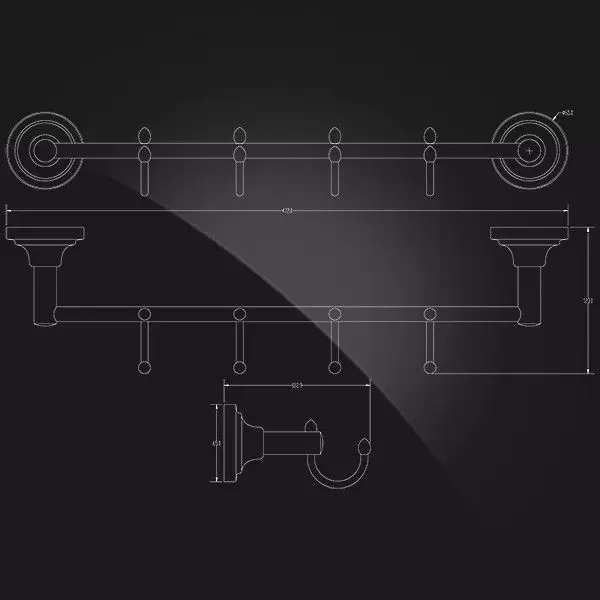 Вешалка с 4 крючками Elghansa PRK-640