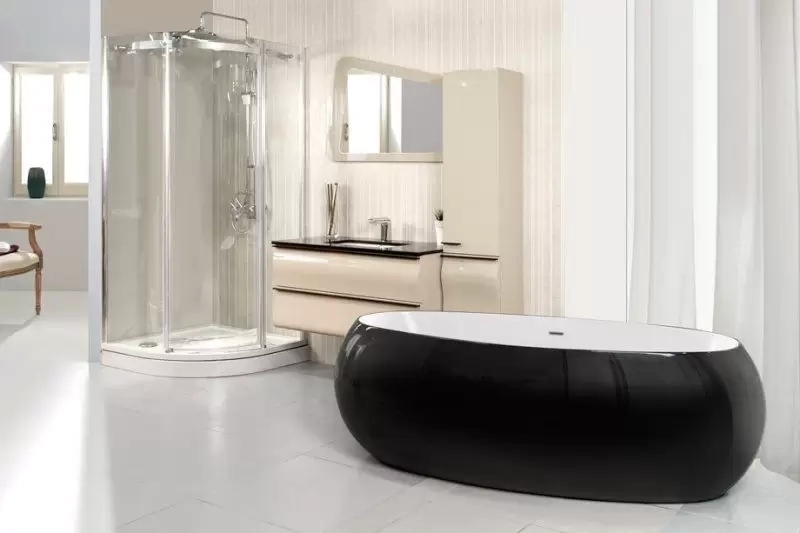 Ванна отдельностоящая BB18-NERO/BIA 1800x900x590 BB18-NERO/BIA Belbagno