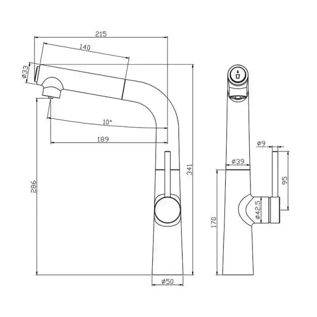 Смеситель для кухни с каналом для фильтрованной воды, Pure, ID PURSBFBi05 IDDIS