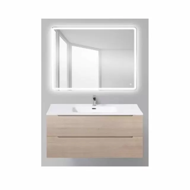 База под раковину с доводчиками, Rovere Grigio, 1000x455x500, ETNA-1000-2C-SO-RG-P Belbagno