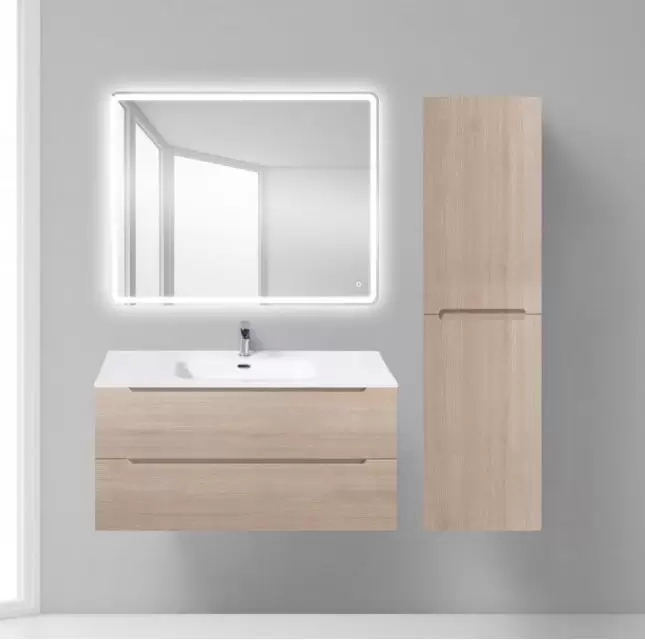 База под раковину с доводчиками, Rovere Grigio, 1000x455x500, ETNA-1000-2C-SO-RG-P Belbagno