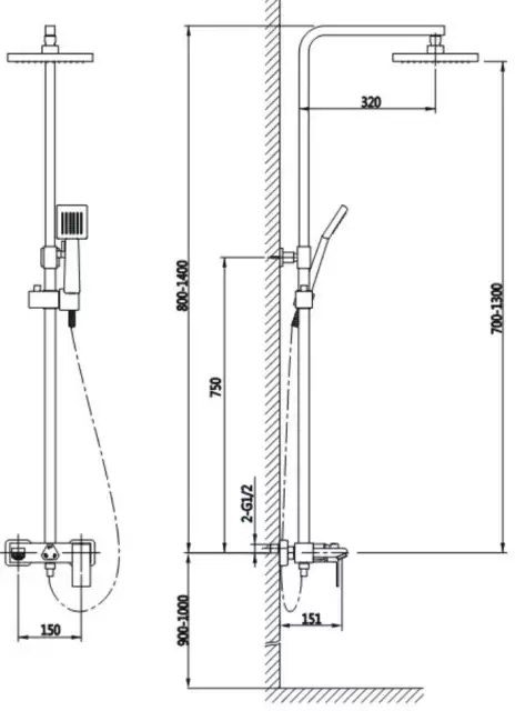 Душевая система Timo Selene SX-1030/00 хром