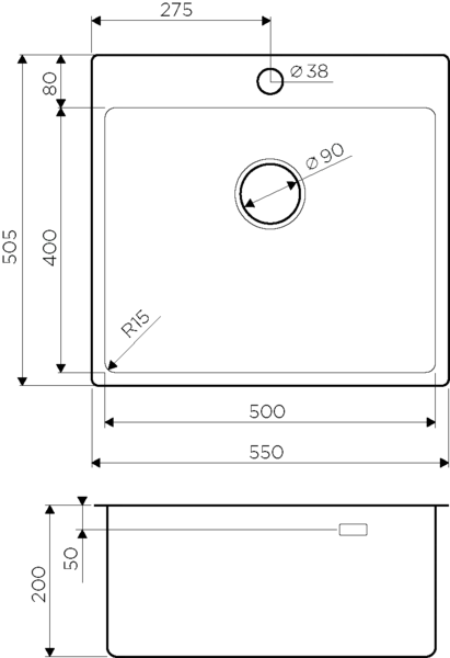 Мойка Amadare 55-IN нерж.сталь/нержавеющая сталь Omoikiri 4993718