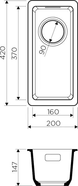 Мойка Kata 20-U-CA Artgranit/карамель Omoikiri 4993371