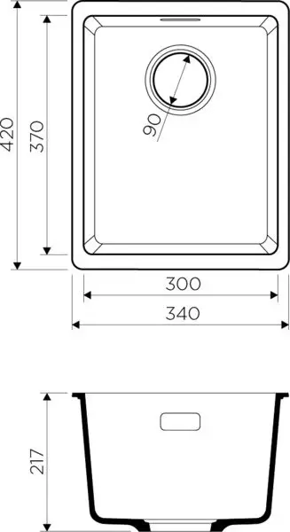 Мойка Kata 34-U-GR Artgranit/Leningrad Grey Omoikiri 4993383