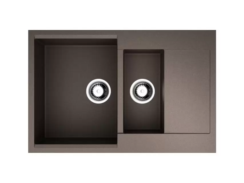 Мойка Daisen 78-2-DC Artgranit/темный шоколад Omoikiri 4993333