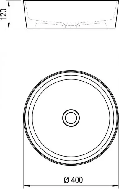 Умывальник UNI 400 керамический белый XJX01140001 Ravak