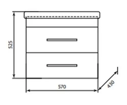 Комплект мебели подвесной Комо 60 с зеркальным шкафом Панда с подсветкой