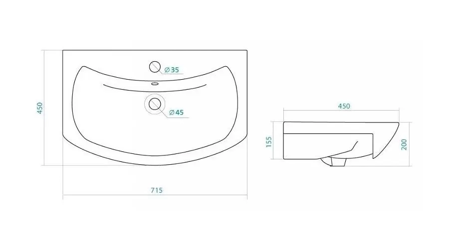 Комплект мебели напольный Балтика-60 1 ящик с зеркальным шкафом Панда с подсветкой