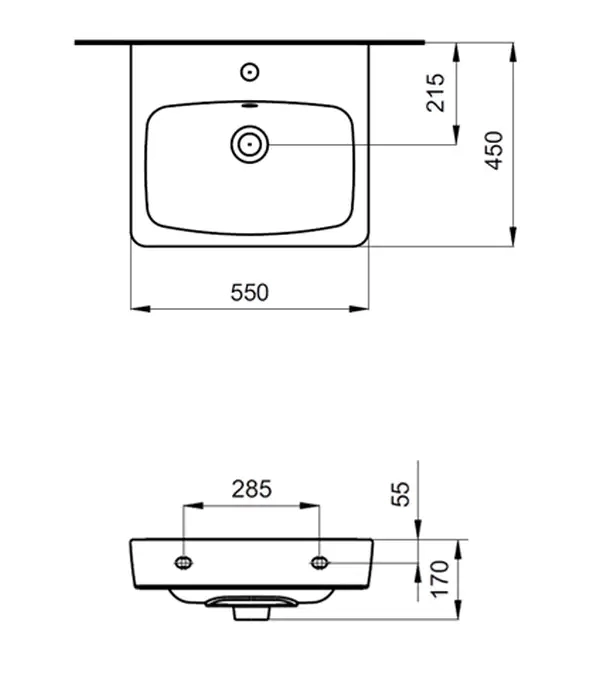 Комплект мебели напольный Нео-55 с зеркальным шкафом Мадрид