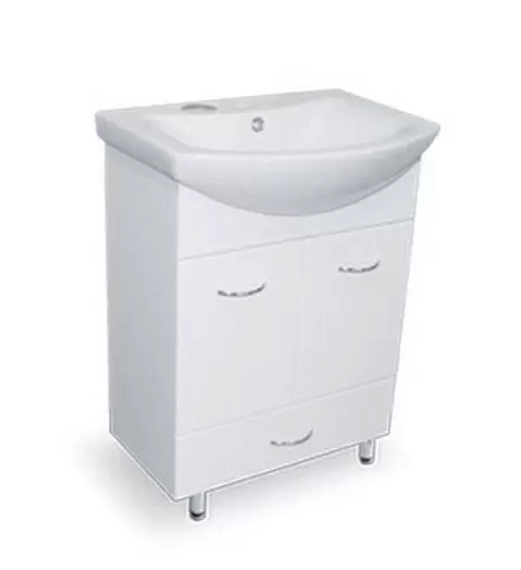 Комплект мебели напольный Балтика-60 1 ящик с зеркальным шкафом Волна с подсветкой