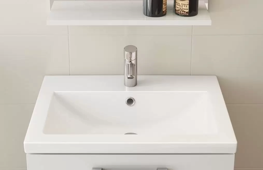 Комплект мебели подвесной Комо 60 с зеркальным шкафом Панда с подсветкой