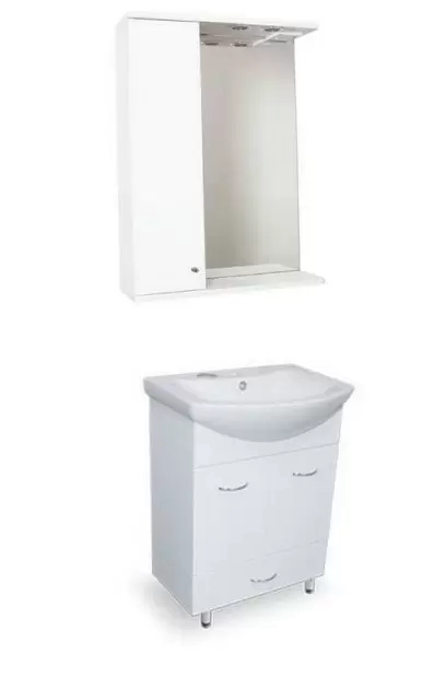 Комплект мебели напольный Балтика-60 1 ящик с зеркальным шкафом Панда с подсветкой