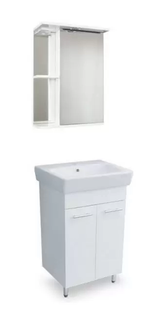 Комплект мебели напольный Нео-55 с зеркальным шкафом Николь с подсветкой