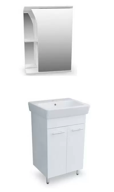 Комплект мебели напольный Нео-55 с зеркальным шкафом Виола