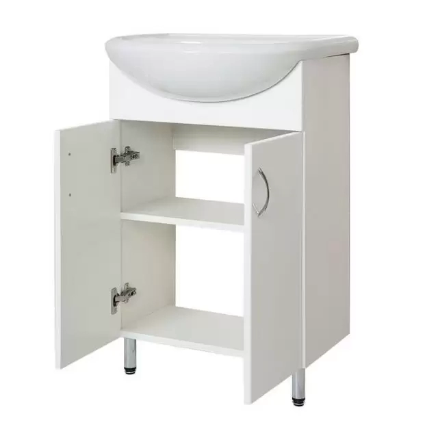 Комплект мебели напольный Уют-55 с зеркальным шкафом Лилия с подсветкой