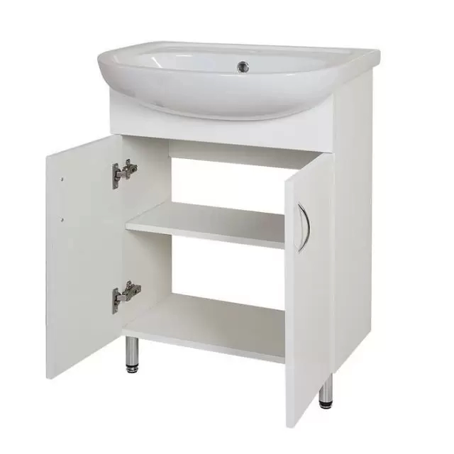 Комплект мебели напольный Эллада-60 с зеркальным шкафом Волна с подсветкой