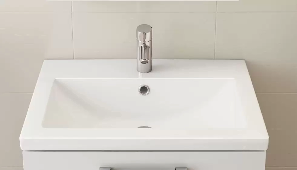 Комплект мебели напольный Комо-60 1 ящик с зеркальным шкафом Волна с подсветкой