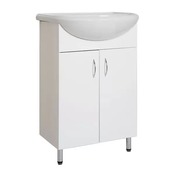 Комплект мебели напольный Уют-55 с зеркальным шкафом Лилия с подсветкой