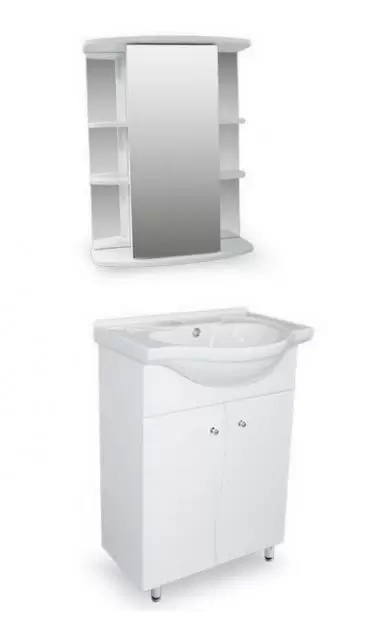 Комплект мебели напольный Байкал-60 с зеркальным шкафом Лира