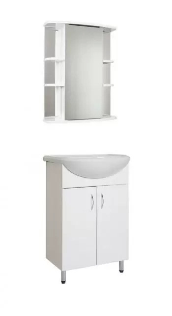 Комплект мебели напольный Уют-55 с зеркальным шкафом Лира