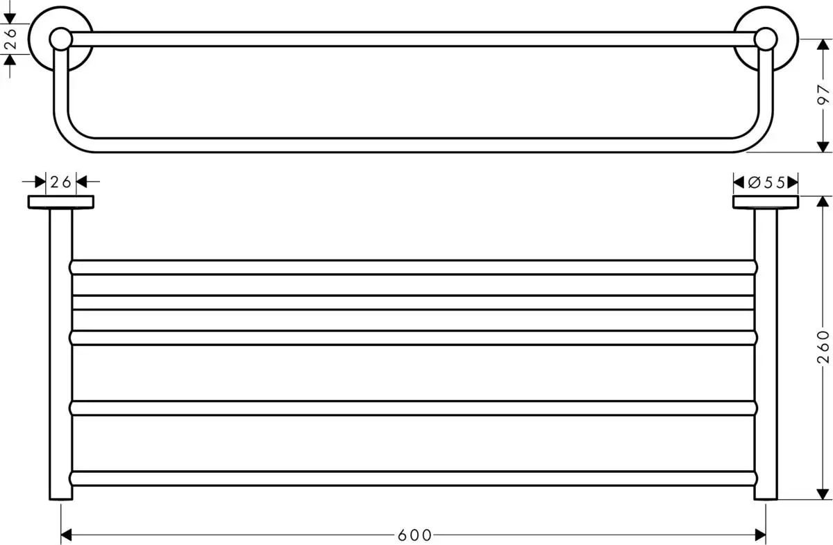 Набор аксессуаров 5-в-1 41728000 Logis Universal HANSGROHE