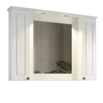 Зеркало-шкаф Палермо-120 белый Comforty