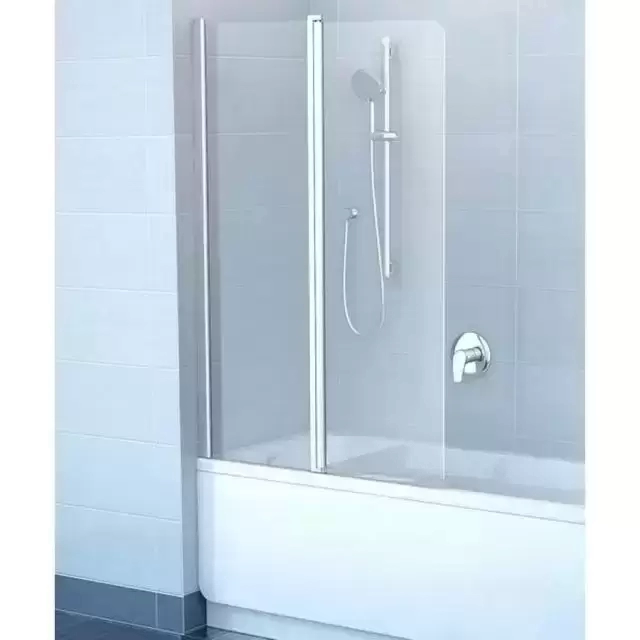 Шторка для ванны 10CVS2-100 L блестящая+транспарент 7QLA0C03Z1 Ravak