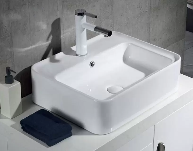 Раковина керамическая накладная прямоугольная BB1367 BelBagno