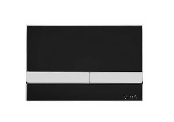 Комплект инсталляция 748-5800-01 с черной стеклянной клавишей Loop 740-1101 Vitra