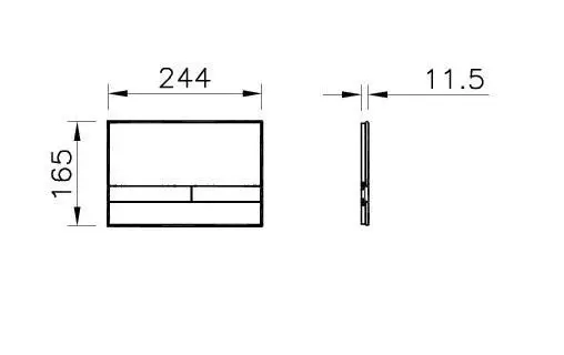 Комплект инсталляция 748-5800-01 с черной стеклянной клавишей Loop 740-1101 Vitra
