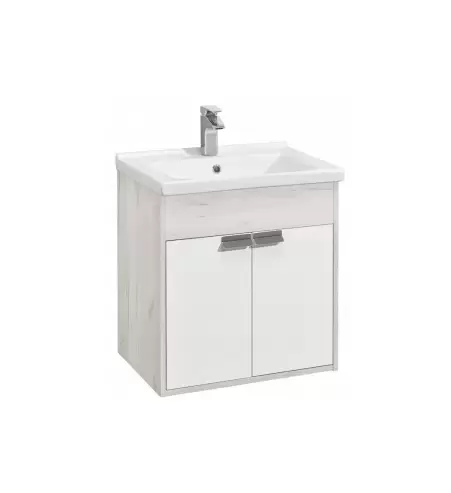 Комплект мебели Флай 60 белый/дуб крафт с ножками Акватон