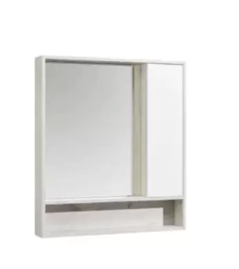 Зеркальный шкаф Флай 80 белый / дуб крафт Акватон 1A237702FAX10