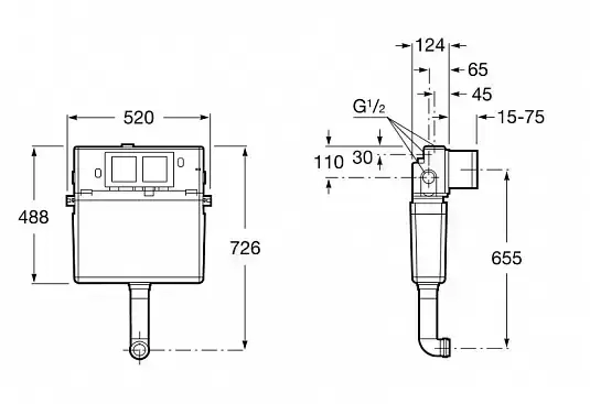 Комплект ПЭК Gap приставной (унитаз+сиденье микролифт+инсталляция+кнопка) 893109000