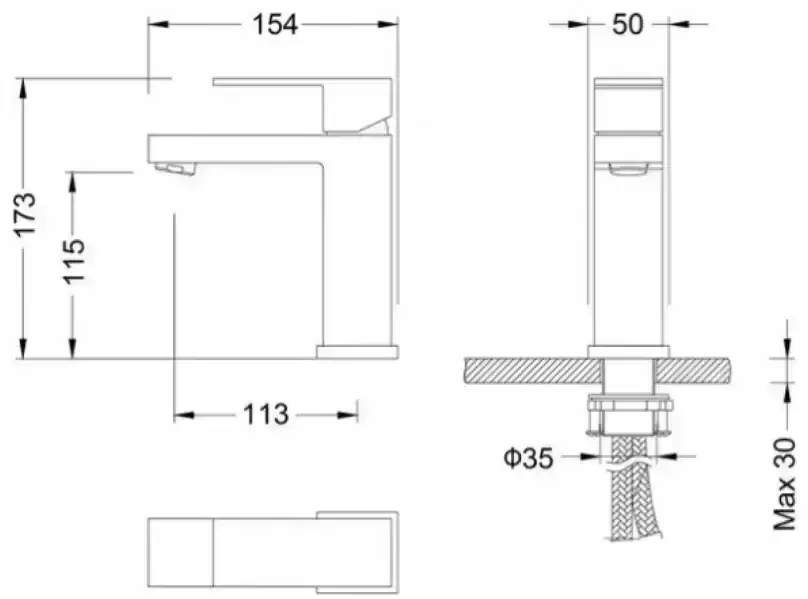 Смеситель для раковины Timo Selene 2061/03F черный