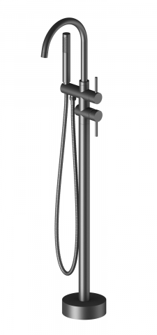 Смеситель Saona 2300/03Y-CR black (ванна напольный)