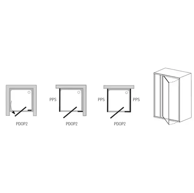 RAVAK Pivot PDOP2-100 белый/белый+транспарент