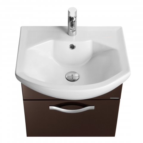 Тумба под умывальник подвесная Ария 50 тёмно-коричневая, 1A140301AA430