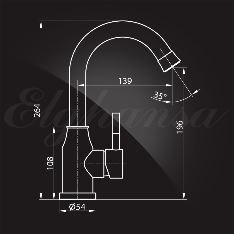 Смеситель для умывальника 16C4131-Steel