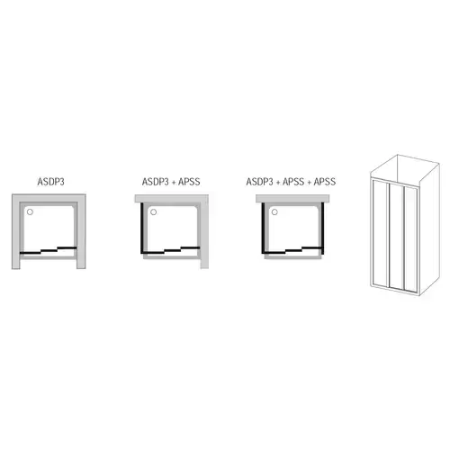 RAVAK Supernova ASDP3-80 белая+транспарент