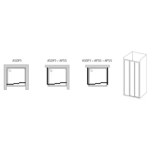 RAVAK Supernova ASDP3-100 белая+тpанспаpент