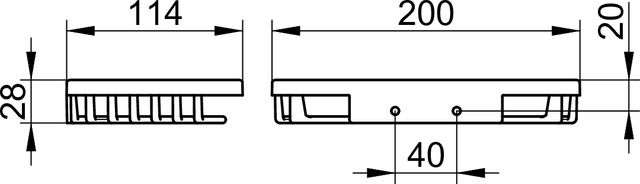 Корзинка для губки съемная, со скрытым креплением, хром 24942010000