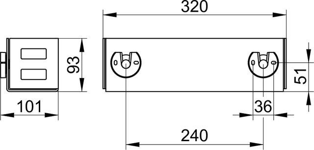 Корзинка для душа 320 x 93 x 90 мм, белый Edition 90 24954510000