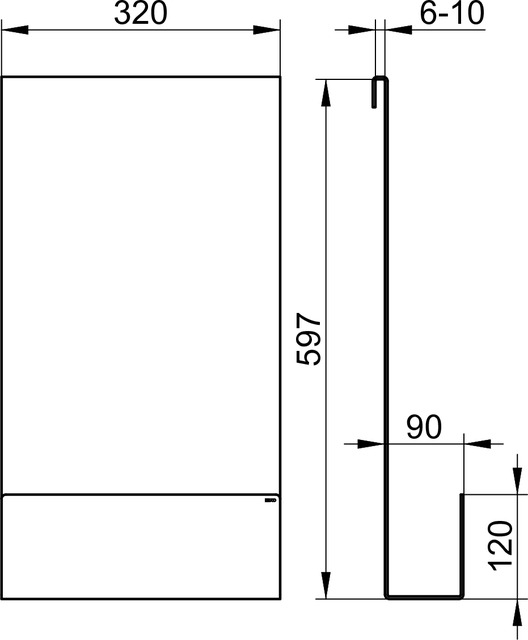 Полочка для душа 320 x 600 x 90 мм, тёмно-серый Edition 90 24951370000
