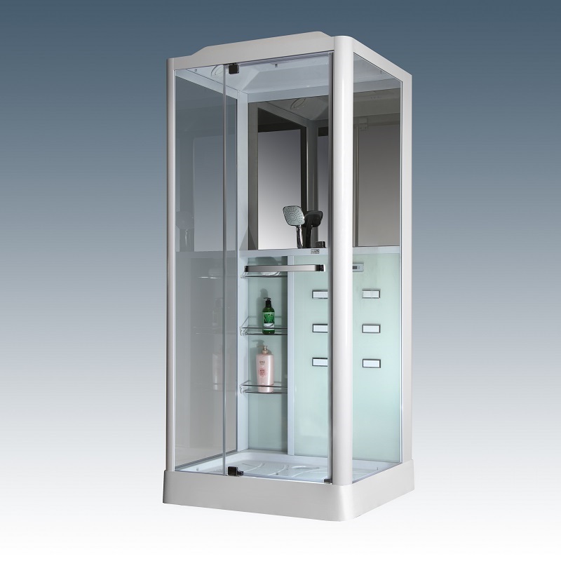 Душевая кабина CS 126 L 90*100*215 см белая (левая ), дверь распашная /00054489/