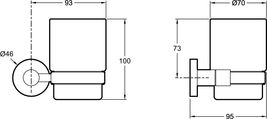 Держатель со стаканчиком,диаметр 7 см, EO CLASSIQUE OUT OF COL E77825-CP